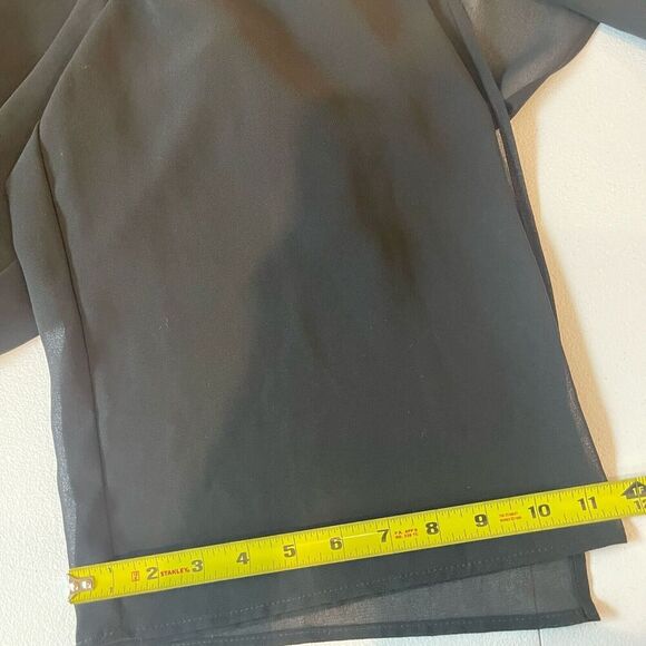 Vintage Sheri Martin Jumpsuit 16 Black Gold Classy Chevron‎ Formal Event - Picture 15 of 16